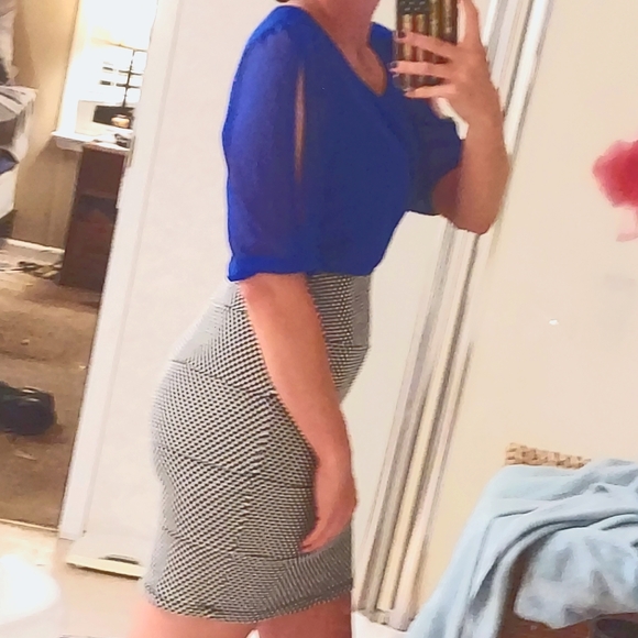 Women's Blue Fitted Dress size 6 - Picture 10 of 11